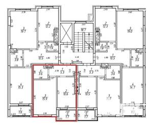 1-к квартира, вторичка, 38м2, 5/7 этаж