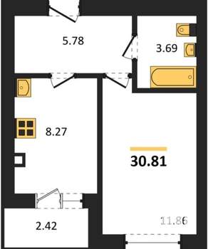 1-к квартира, вторичка, 31м2, 5/10 этаж