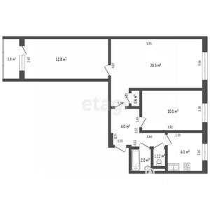 3-к квартира, вторичка, 59м2, 5/9 этаж