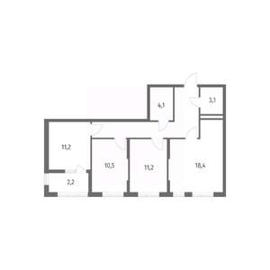 3-к квартира, вторичка, 75м2, 3/8 этаж