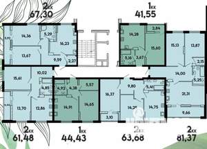 2-к квартира, сданный дом, 81м2, 4/17 этаж