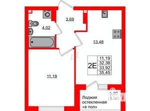 1-к квартира, вторичка, 35м2, 4/9 этаж