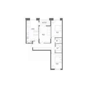 3-к квартира, вторичка, 91м2, 9/13 этаж