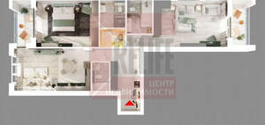 2-к квартира, сданный дом, 100м2, 3/10 этаж