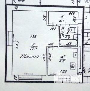 1-к квартира, вторичка, 29м2, 1/3 этаж