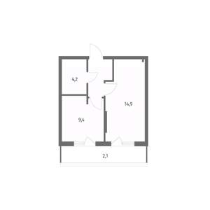 1-к квартира, вторичка, 35м2, 8/8 этаж