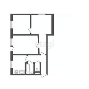3-к квартира, вторичка, 51м2, 1/5 этаж