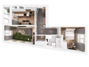 2-к квартира, вторичка, 56м2, 3/10 этаж