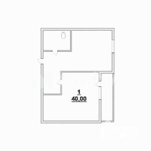 1-к квартира, вторичка, 40м2, 4/10 этаж