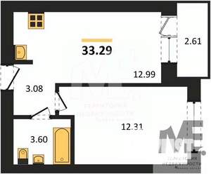 1-к квартира, вторичка, 33м2, 2/9 этаж