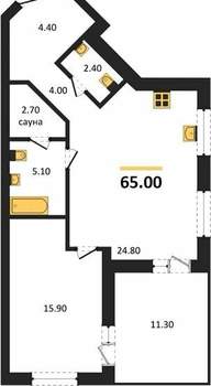 1-к квартира, вторичка, 65м2, 11/13 этаж