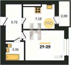 2-к квартира, вторичка, 55м2, 8/8 этаж