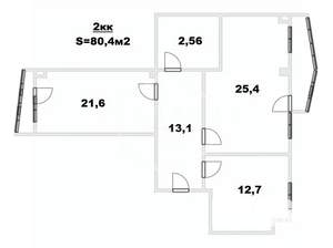 2-к квартира, вторичка, 80м2, 7/10 этаж