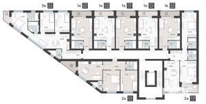 3-к квартира, строящийся дом, 82м2, 7/9 этаж