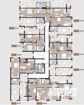 1-к квартира, строящийся дом, 54м2, 9/10 этаж