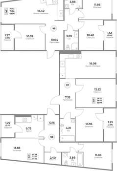 2-к квартира, вторичка, 53м2, 6/10 этаж