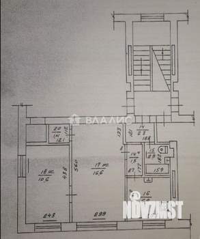 2-к квартира, вторичка, 42м2, 3/3 этаж
