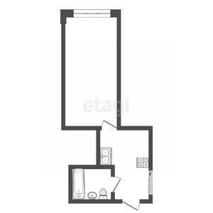 1-к квартира, вторичка, 28м2, 3/3 этаж