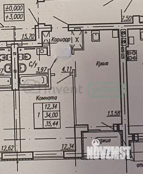 1-к квартира, вторичка, 37м2, 1/4 этаж