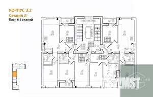 2-к квартира, вторичка, 56м2, 6/9 этаж