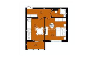 1-к квартира, вторичка, 39м2, 10/12 этаж