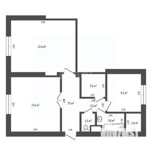 2-к квартира, вторичка, 67м2, 2/3 этаж