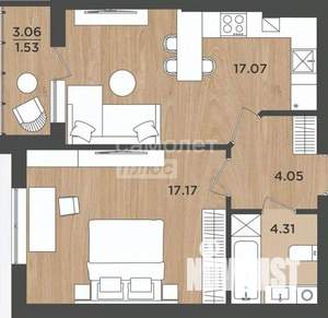 1-к квартира, вторичка, 43м2, 4/9 этаж
