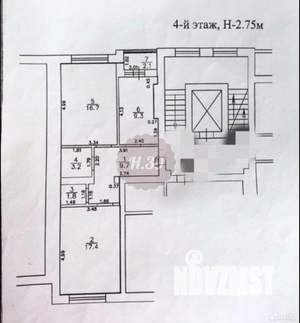 2-к квартира, вторичка, 58м2, 3/10 этаж