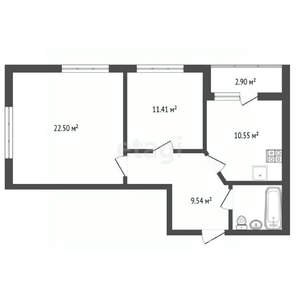 1-к квартира, вторичка, 61м2, 9/10 этаж