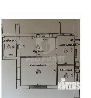 1-к квартира, вторичка, 47м2, 5/9 этаж