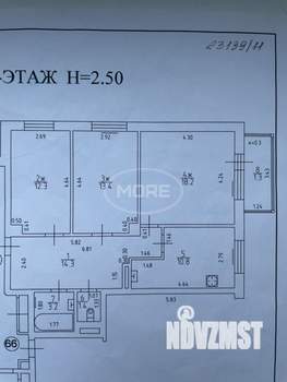 3-к квартира, вторичка, 74м2, 9/9 этаж