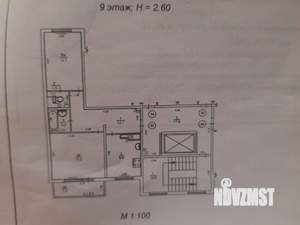 2-к квартира, вторичка, 56м2, 9/9 этаж