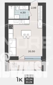 Студия квартира, вторичка, 31м2, 5/9 этаж