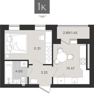 Студия квартира, вторичка, 30м2, 7/9 этаж