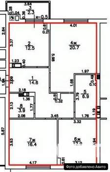 3-к квартира, вторичка, 88м2, 1/10 этаж