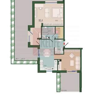 2-к квартира, вторичка, 91м2, 9/9 этаж