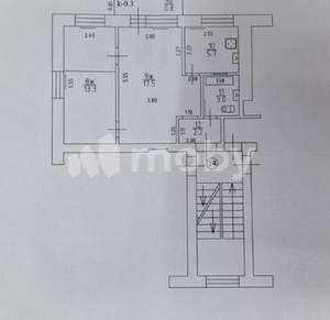 3-к квартира, вторичка, 43м2, 4/5 этаж