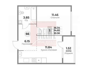 1-к квартира, вторичка, 36м2, 7/10 этаж