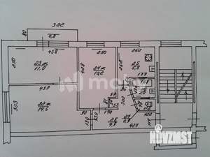 3-к квартира, вторичка, 53м2, 2/5 этаж