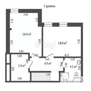 3-к квартира, вторичка, 91м2, 5/7 этаж