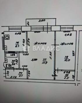 2-к квартира, вторичка, 42м2, 5/5 этаж
