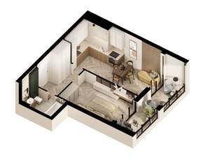 1-к квартира, вторичка, 45м2, 2/7 этаж