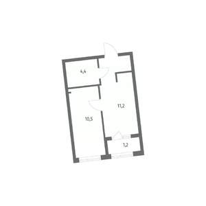 1-к квартира, вторичка, 30м2, 8/8 этаж