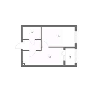 1-к квартира, строящийся дом, 36м2, 8/8 этаж