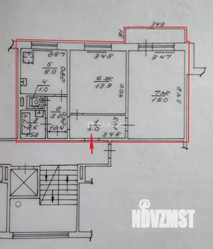 2-к квартира, вторичка, 54м2, 9/10 этаж