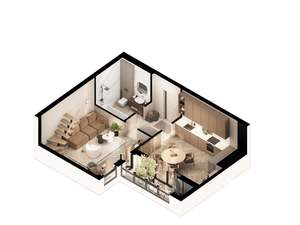 1-к квартира, вторичка, 65м2, 7/7 этаж