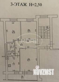 3-к квартира, вторичка, 58м2, 3/5 этаж