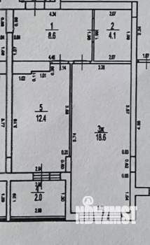 1-к квартира, вторичка, 43м2, 3/10 этаж