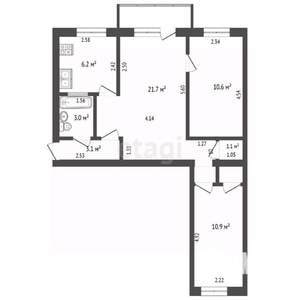 3-к квартира, вторичка, 57м2, 2/5 этаж