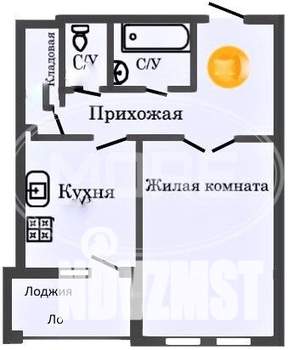 1-к квартира, вторичка, 42м2, 8/10 этаж